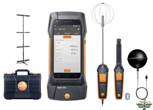 Bộ Kit testo 400 (đo lường IAQ nhiệt độ độ ẩm áp suất CO2 vận tốc không khí)